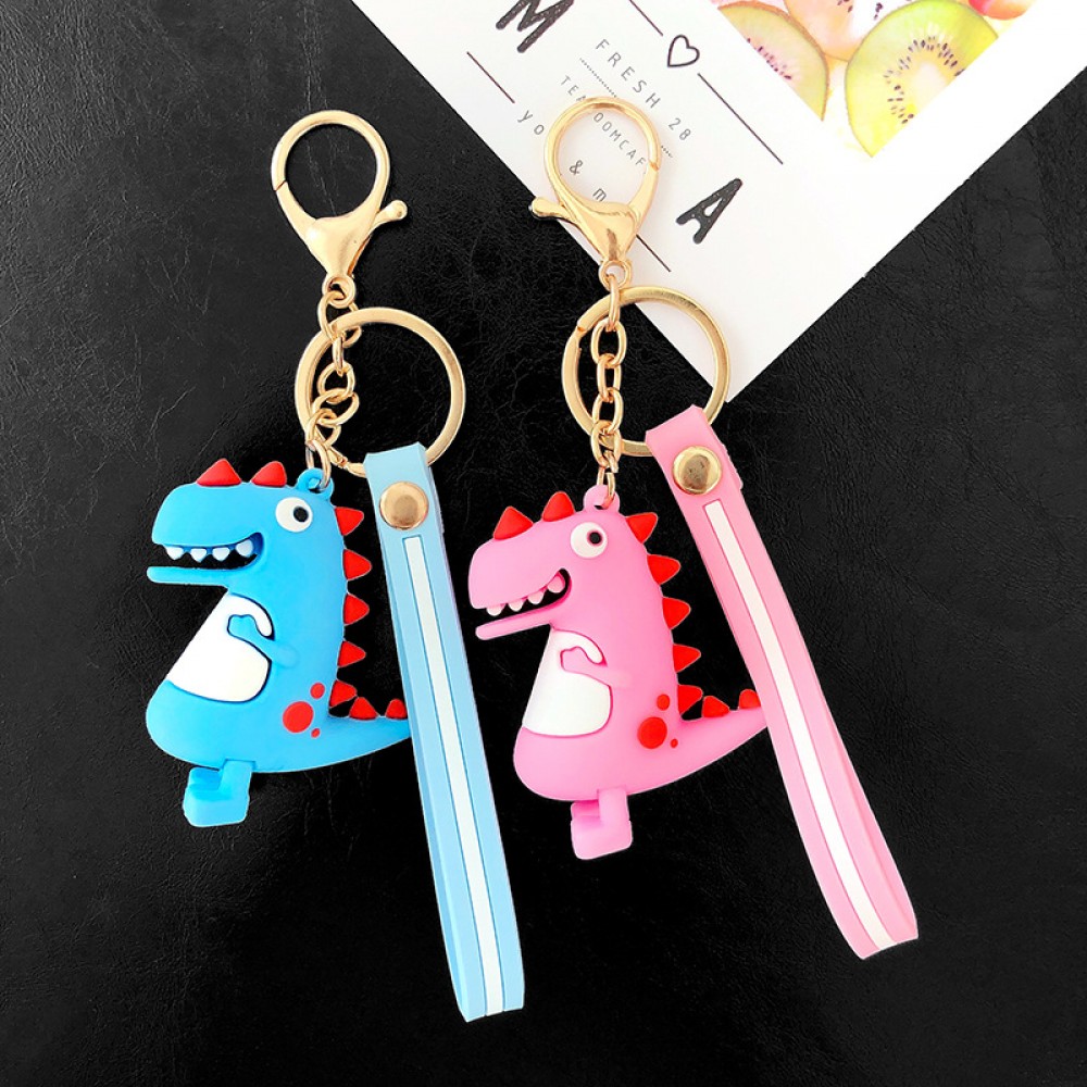 Cute Silicone Dinosaur Keychains For Couples