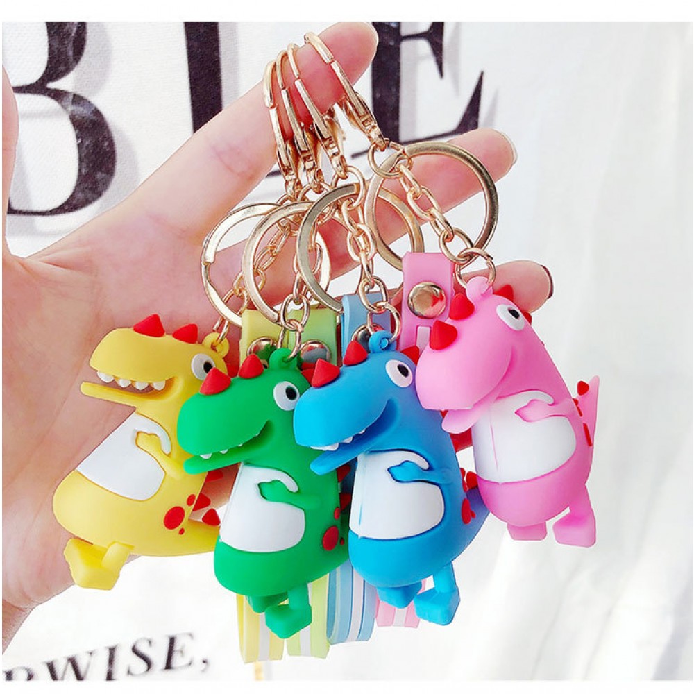 Cute Silicone Dinosaur Keychains For Couples